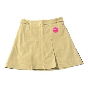 Girls Uniform Wrinkle Resistant Button Skort - Sandy